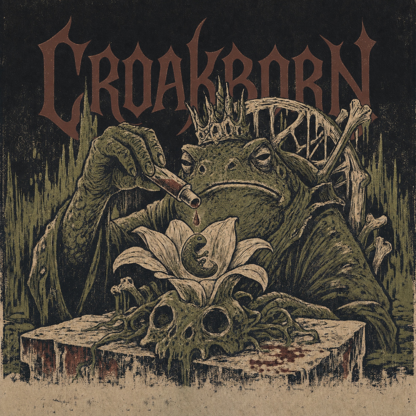 Albumcover von Croakborn: Experiments I – Beneath the Death Throne