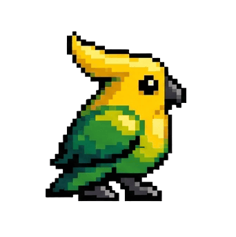 Gizmo, das Maskottchen von RNDM Gizmo, als Pixelgrafik